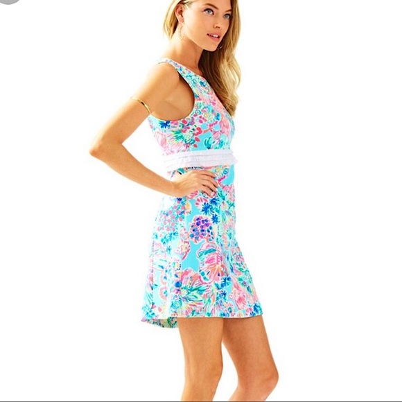 Lilly Pulitzer Arden Sheath Dress Serene Blue Gypsea NWOT S - Picture 3 of 12